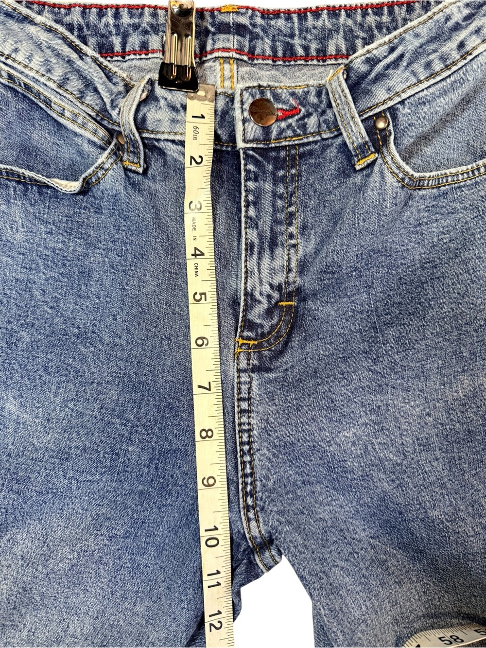 Wrangler Vintage Straight Leg Jeans High Rise Medium Wash Size 5/6 x 30 - Picture 10 of 12
